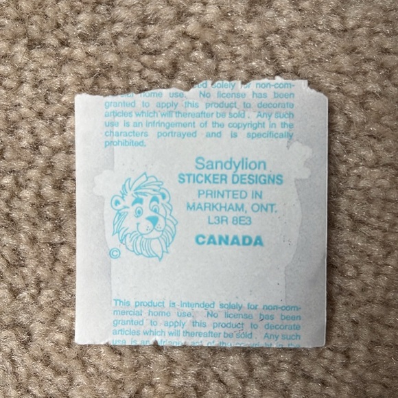 Vintage Sandylion Sticker Designs Prismatic Baby Taz Tasmanian Devil Sticker - Picture 4 of 4